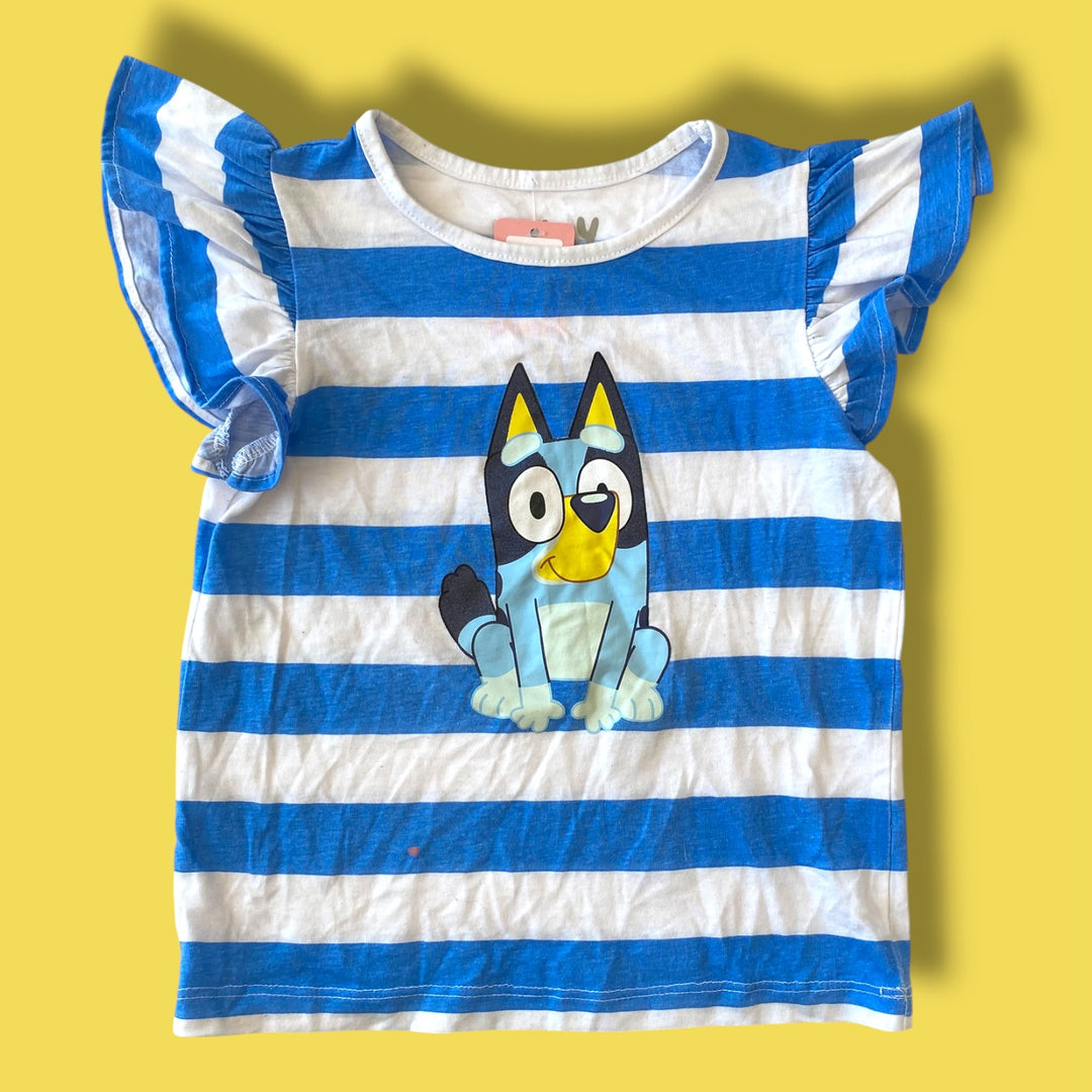 blue bluey t-shirt, 5y