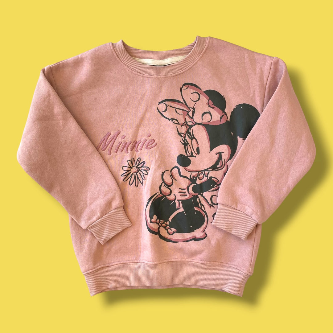 pink minnie sweatshirt, 5y