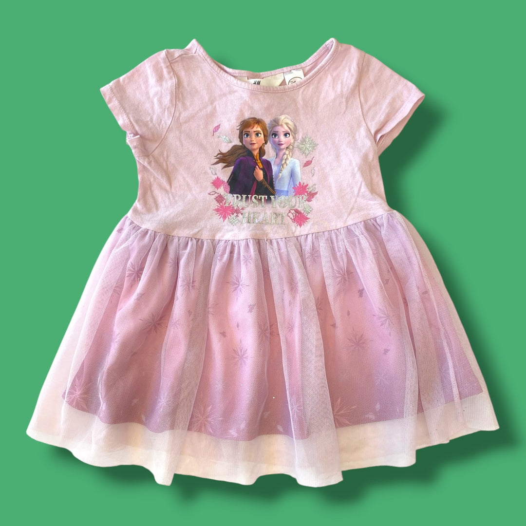 pink h&amp;m frozen dress, 2y