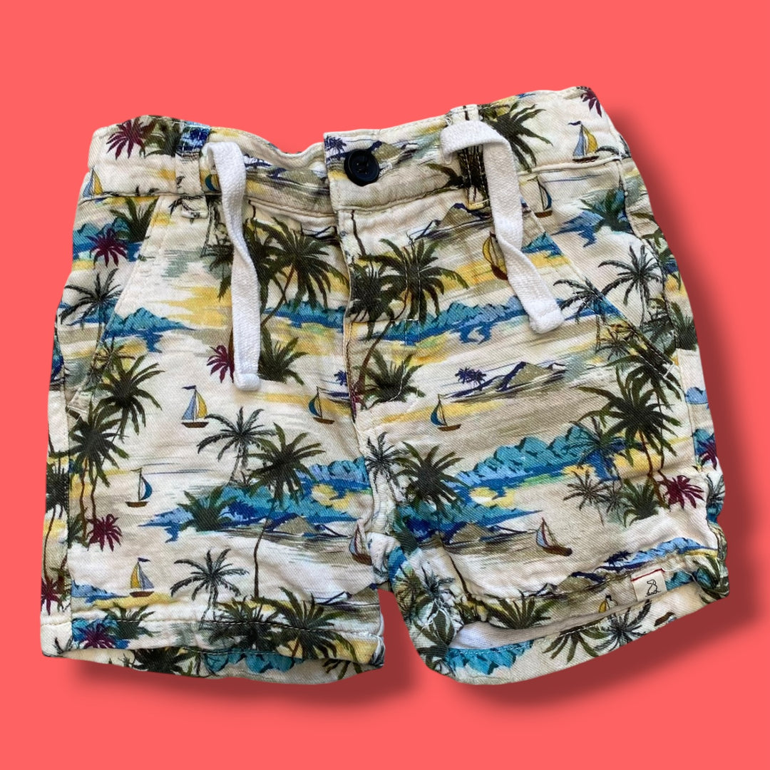 Green Me &amp; henry palm tree shorts, 12-18m