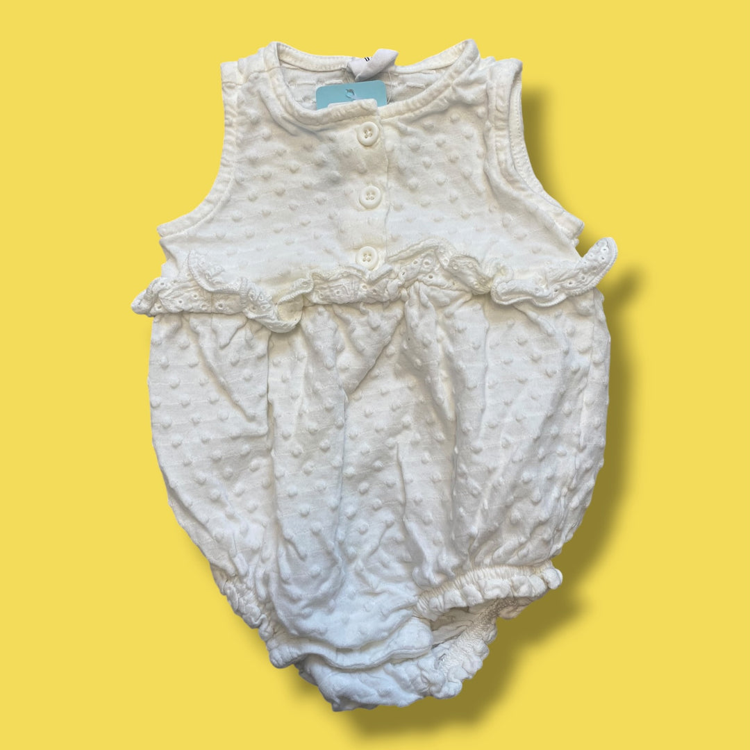 White Gap Bodysuit, 3-6m