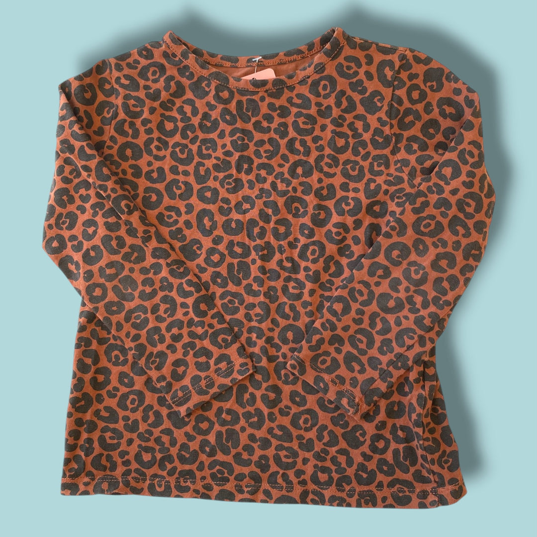 brown h&amp;m long sleeve, 2/3y