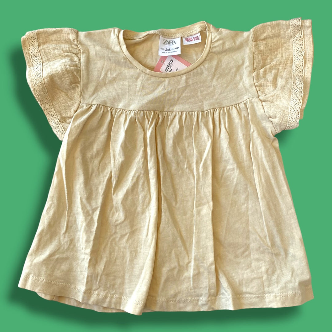 Tan Zara Shirt, 3-4Y