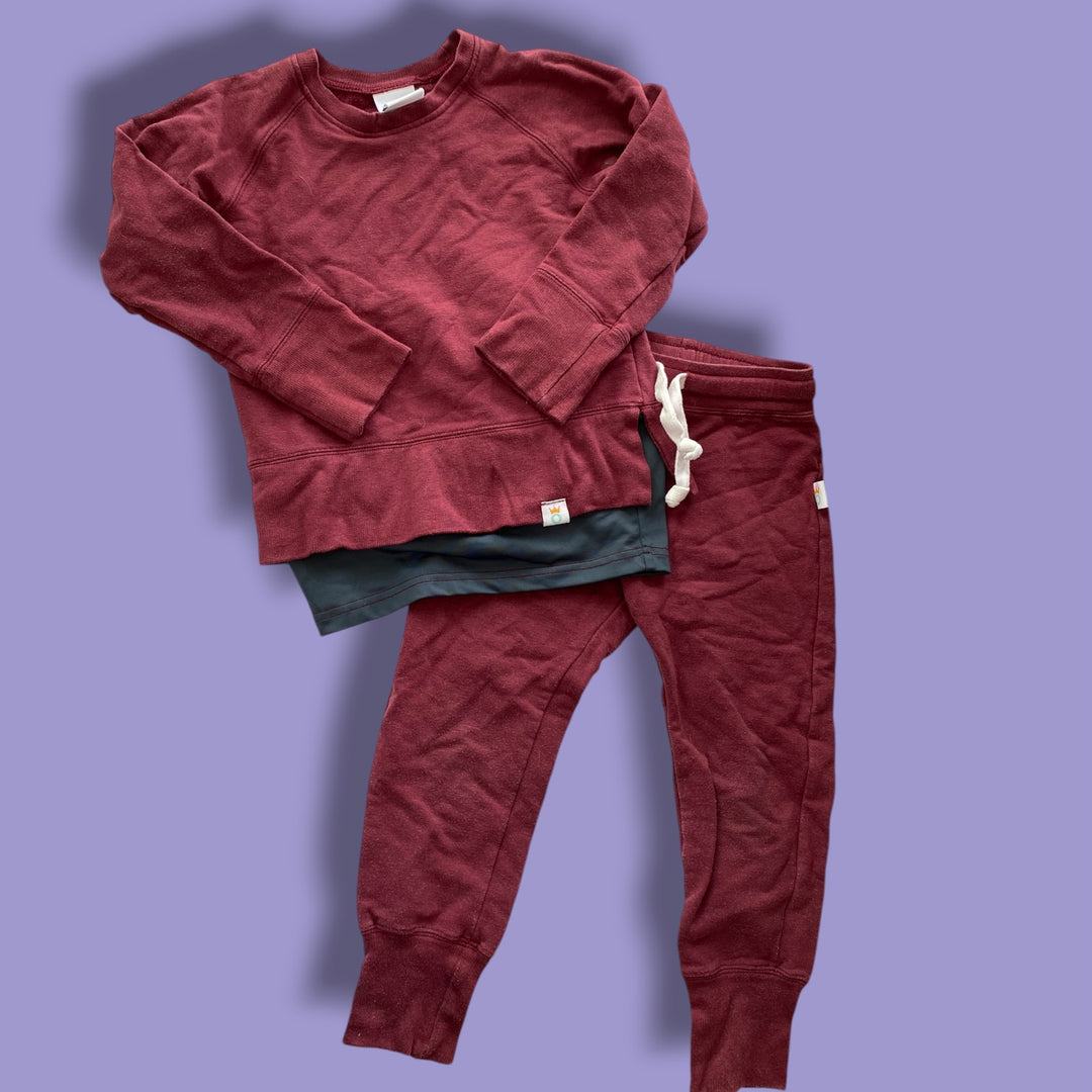 Burgandy Nolo 2 piece, 4Y