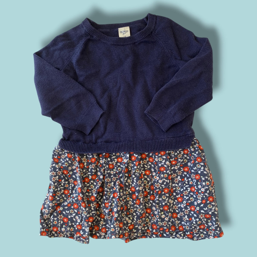 Blue Oshkosh Dress, 24m