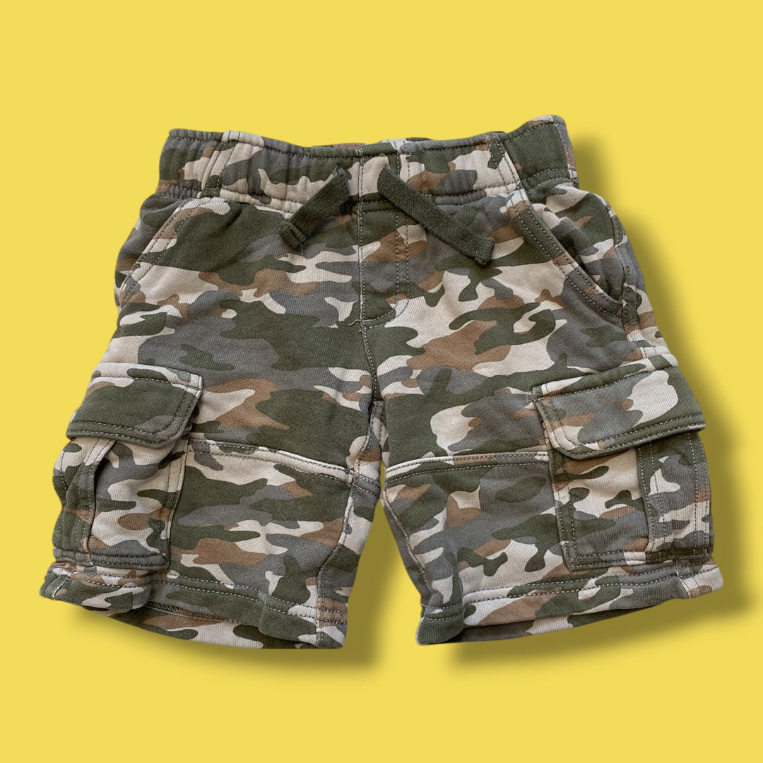 camo Gymboree jogger shorts, 3Y