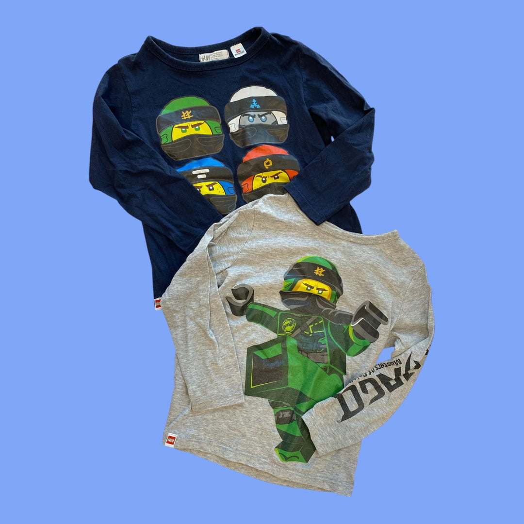 h&amp;m ninjago set of 2 t-shirts, 4/6y