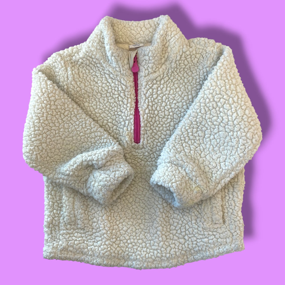 White Gap Sherpa Half Zip, 18-24m