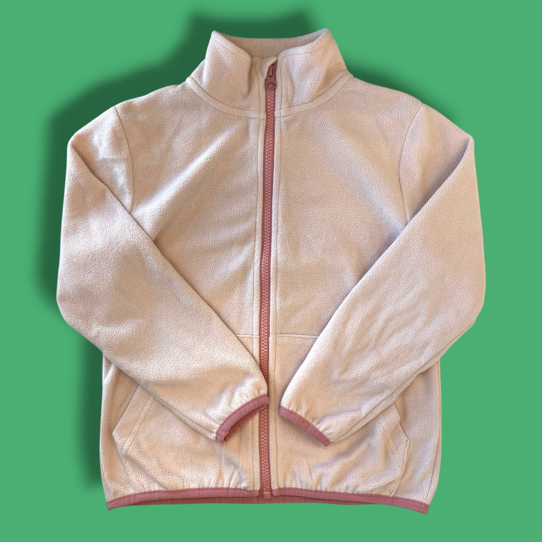 pink joe fleece zip, 6y