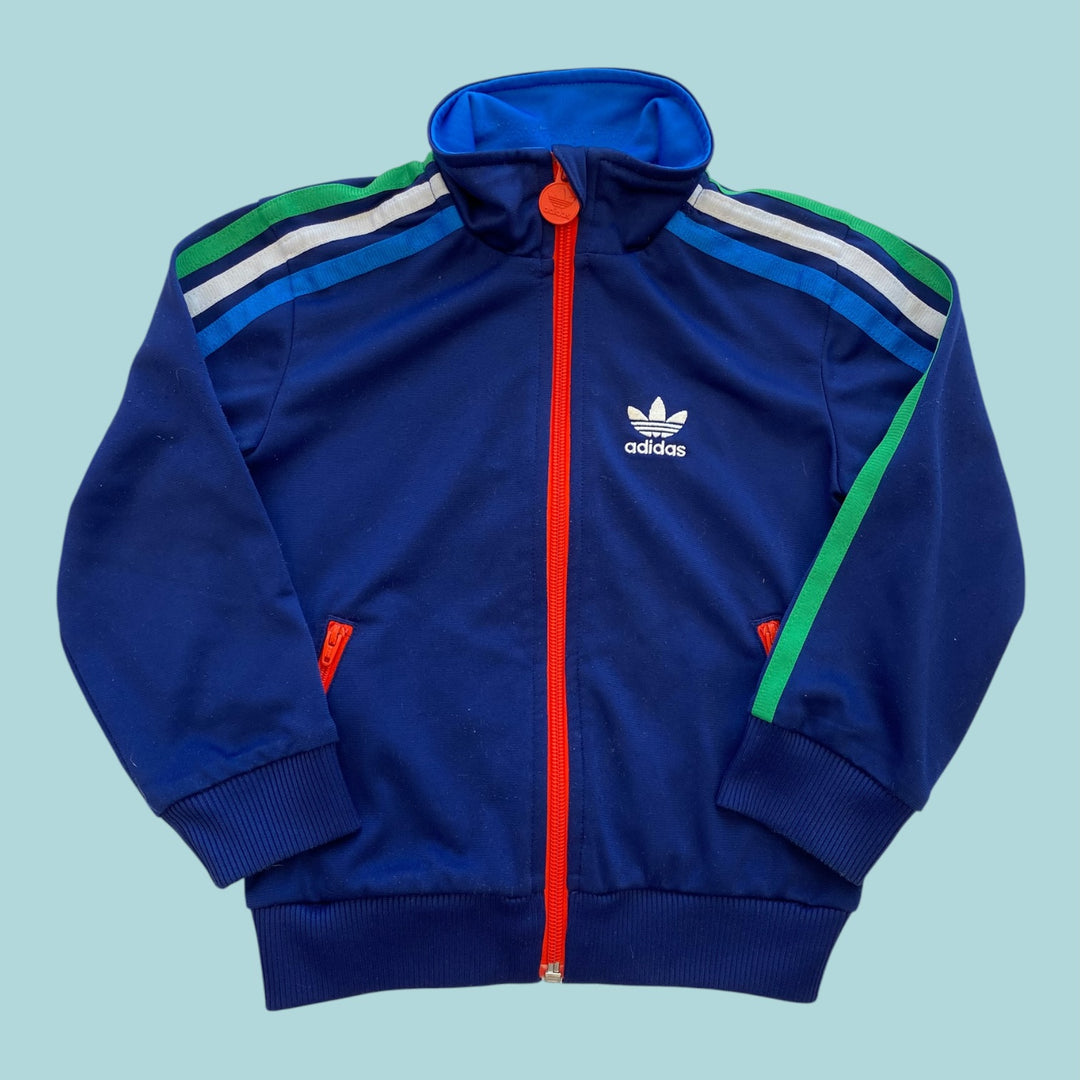 blue adidas zip up, 2/3y