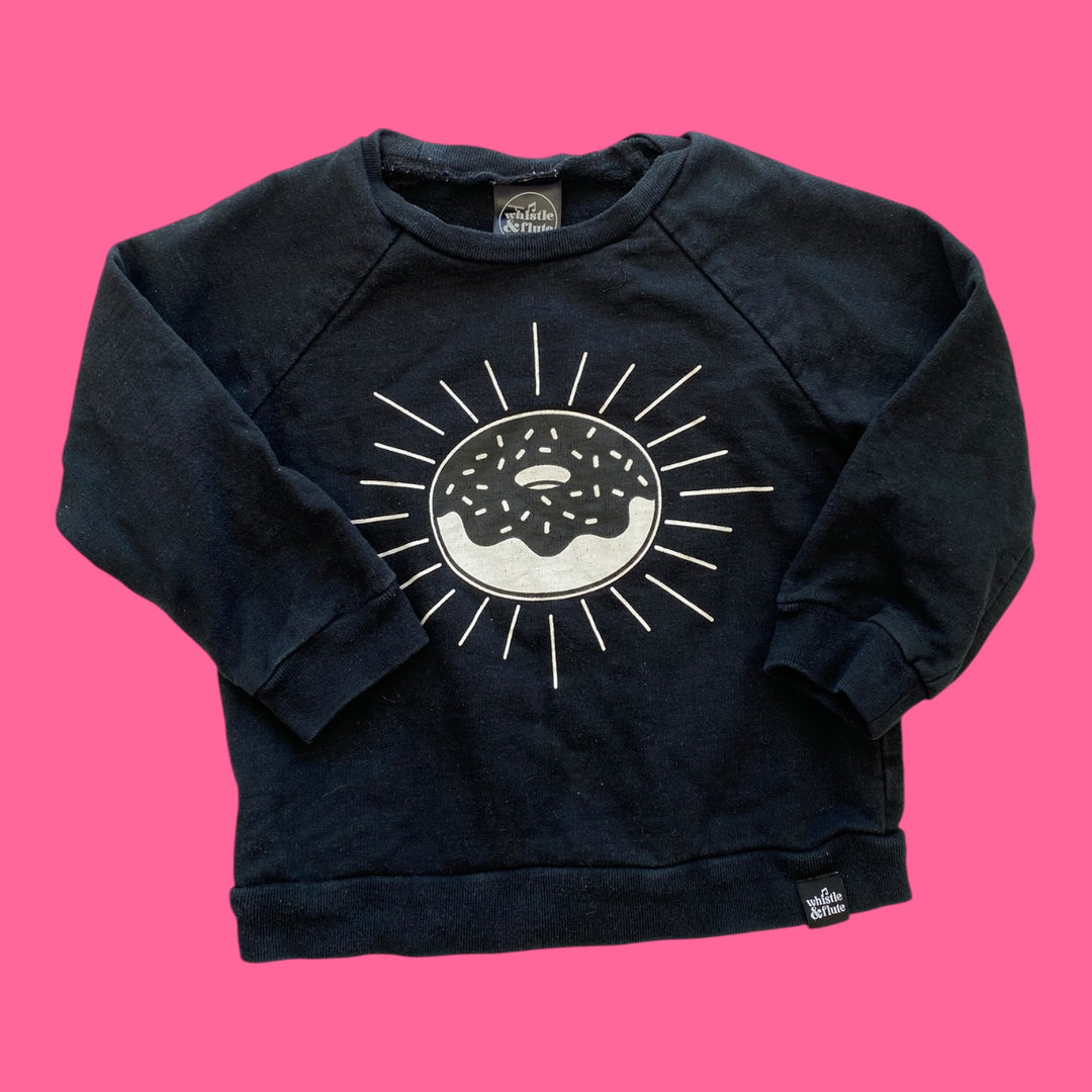 blac k whistle&amp;flute sweatshirt, 1/2y