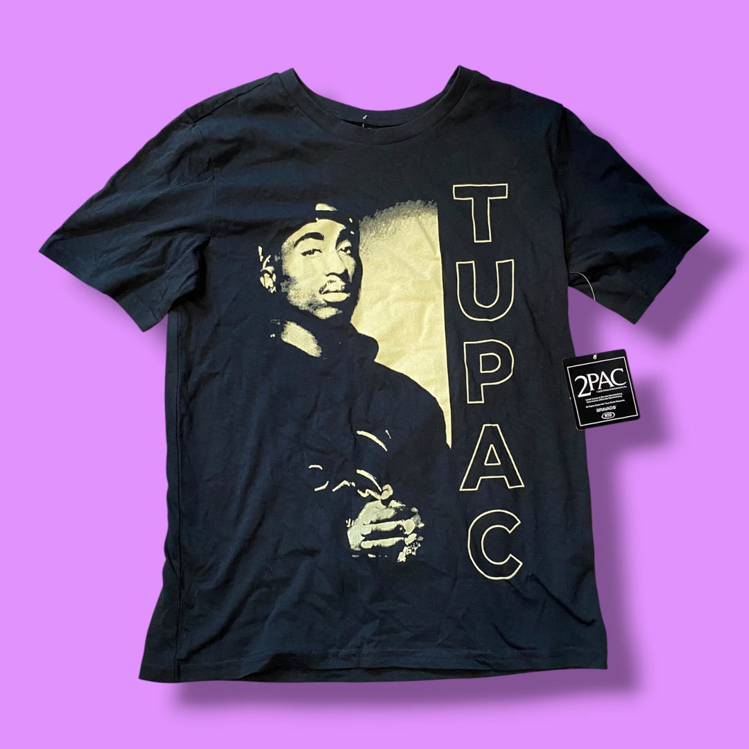 black tupac t-shirt, 14y