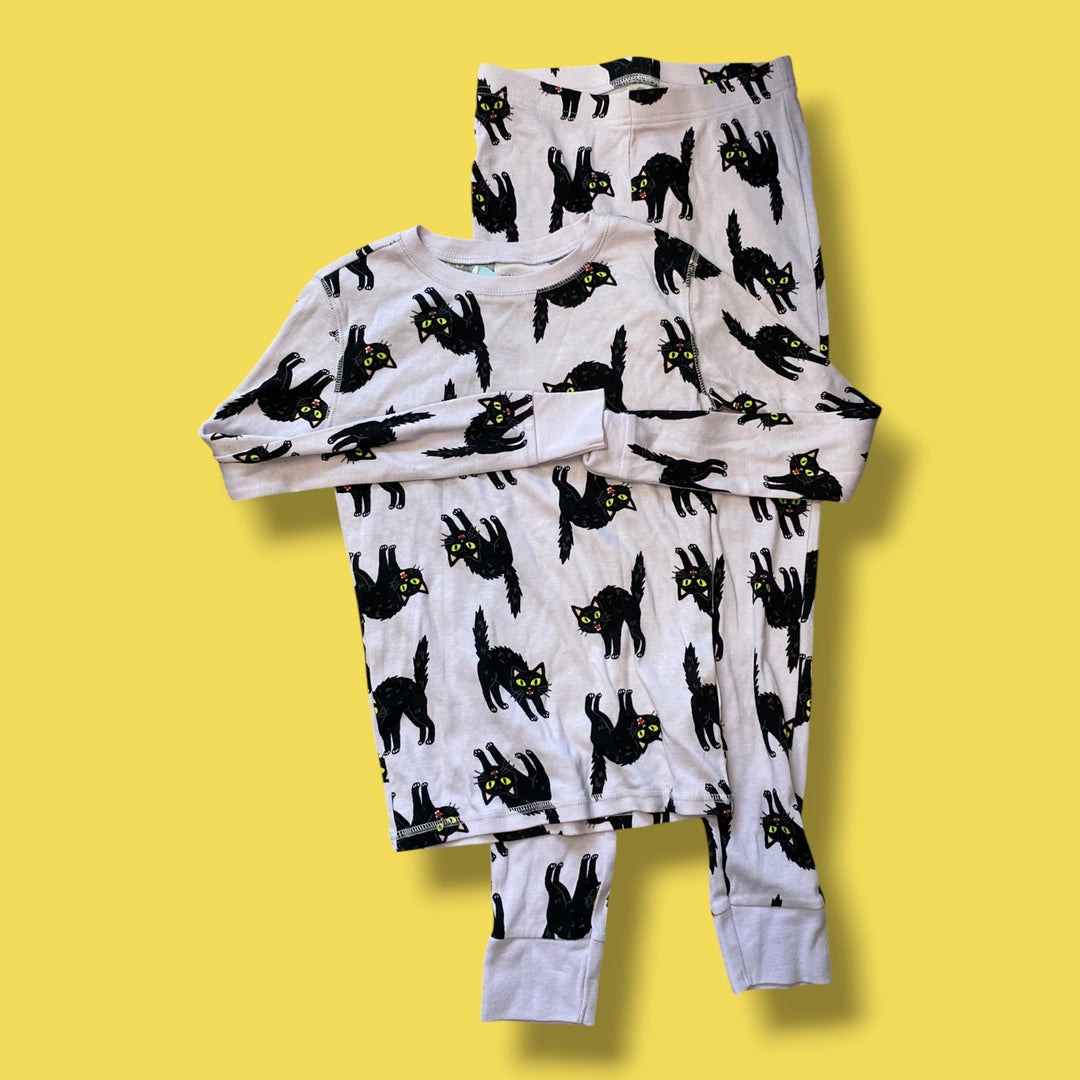 purple old navy cat pjs, 10y