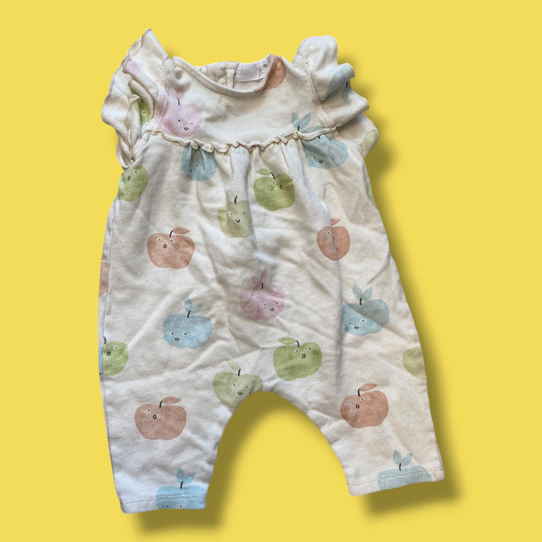 beige Zara romper, 1/3m