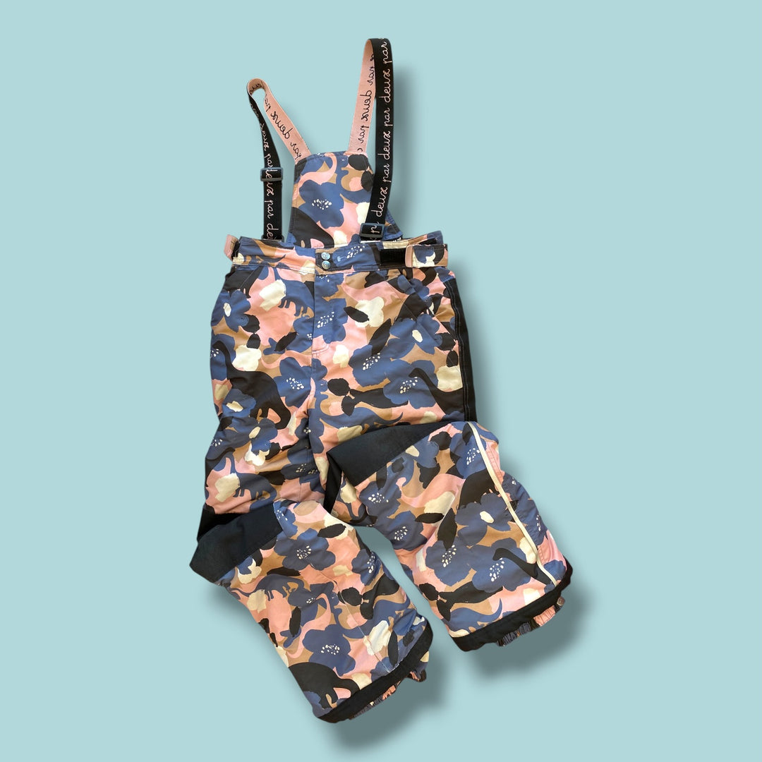 pink deux par deux snowpants some wear at knee, 12y