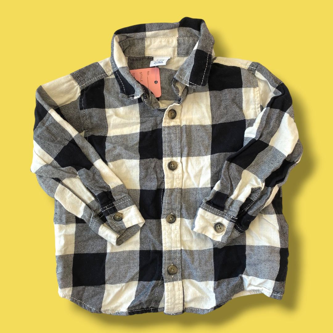 black Old Navy flannel, 12-18