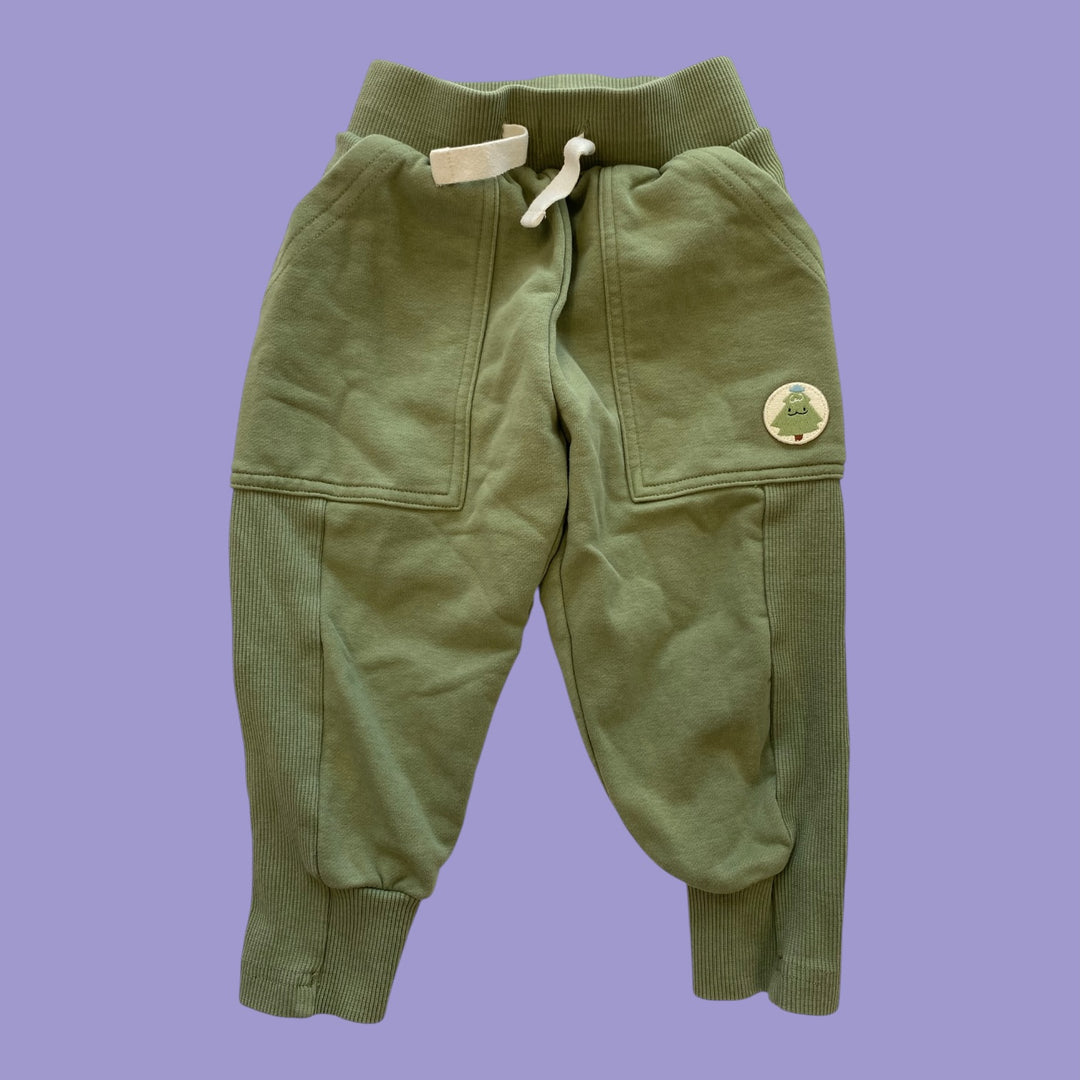 green  Petite Revery pants, 18-24m