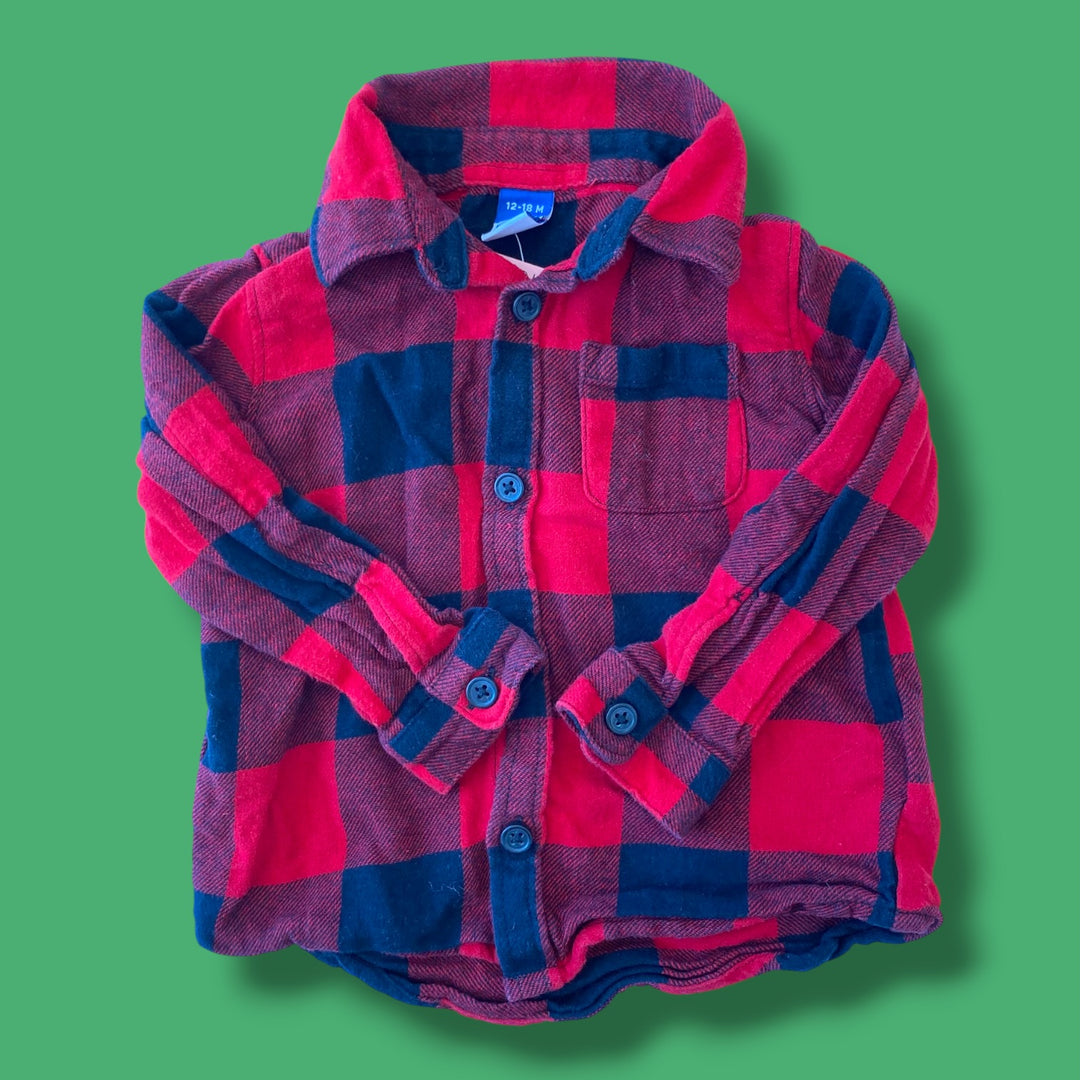 red Old Navy flannel, 12-18