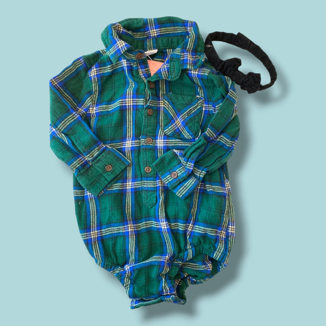 green Joe Fresh bodysuit, 6-12m
