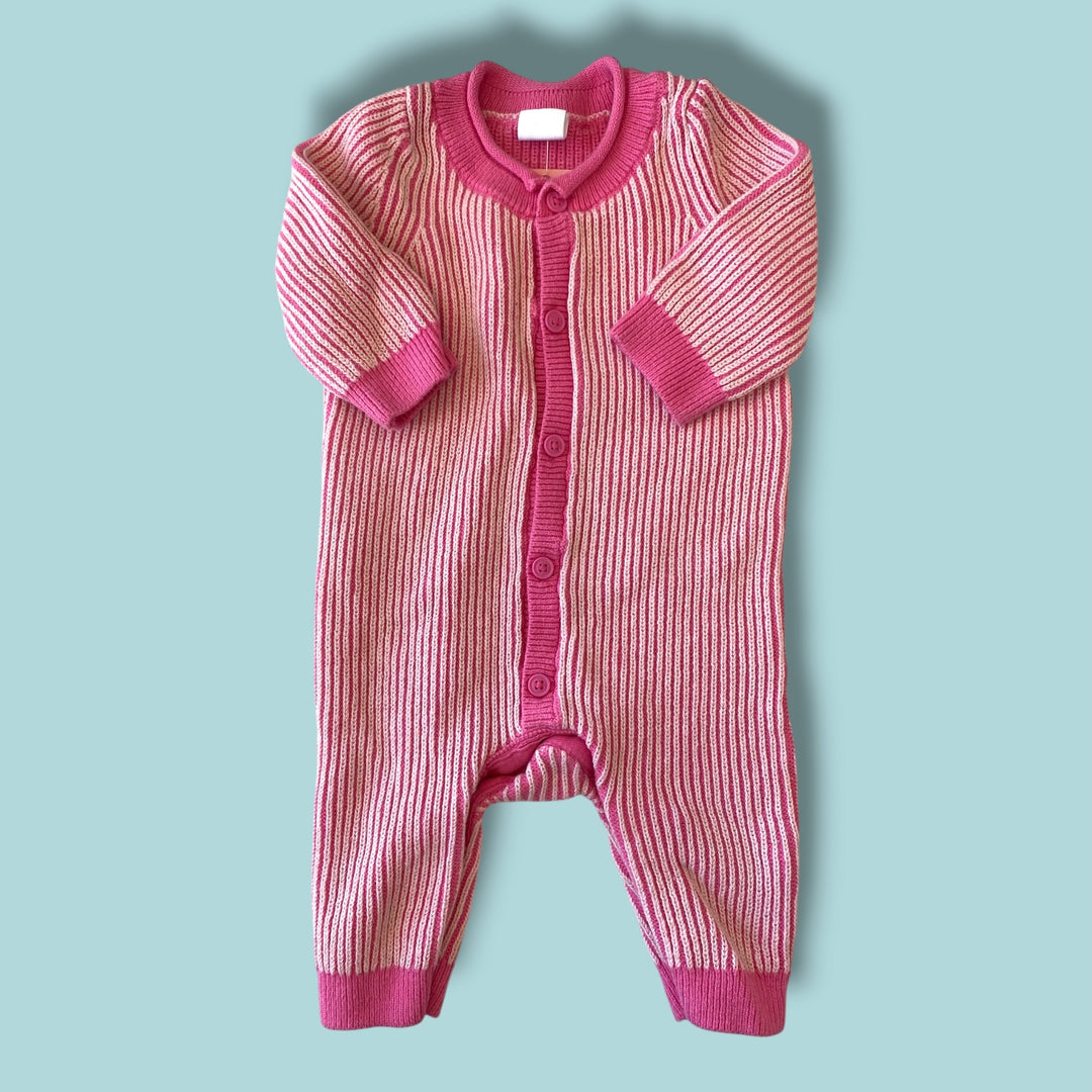 pink gap romper, 0-3m