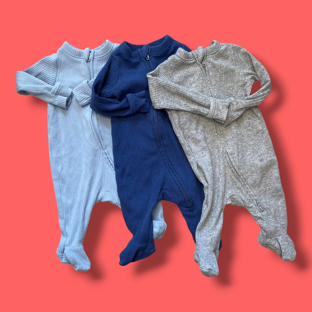 Blue/Grey Old Navy set of 3, 0-3m