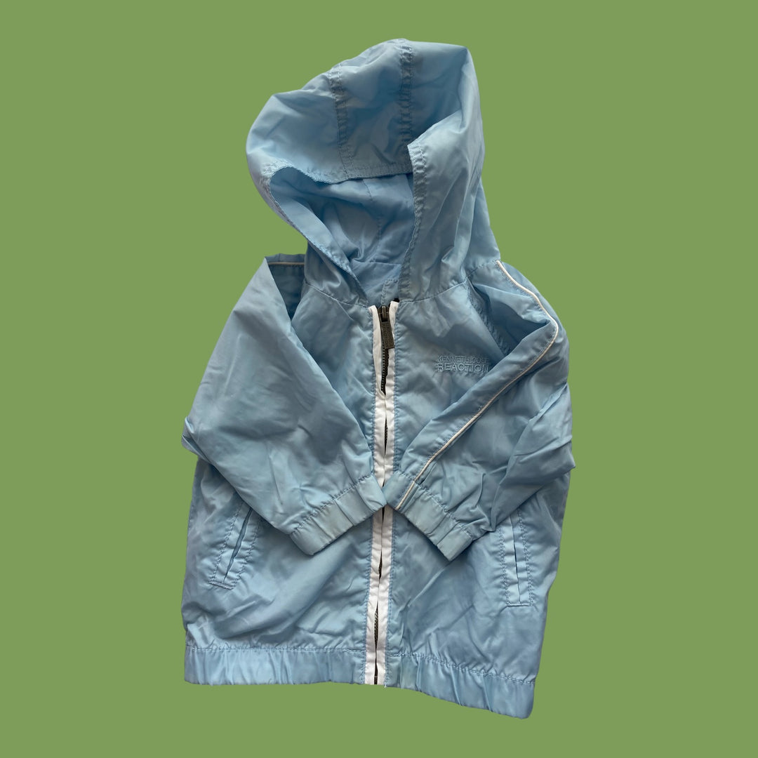 blue The North Face raincoat , 12m