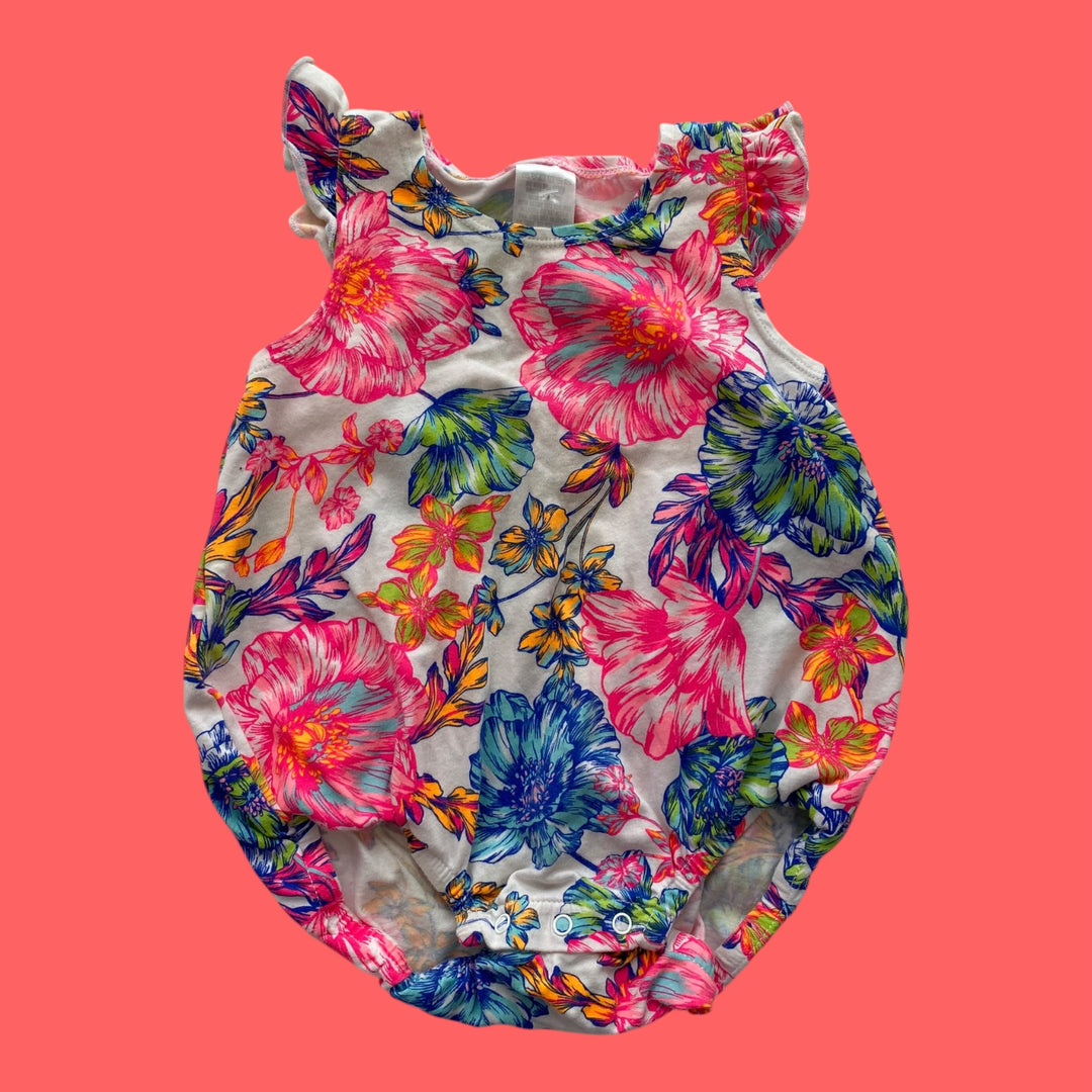 bonds floral romper, 3-6m