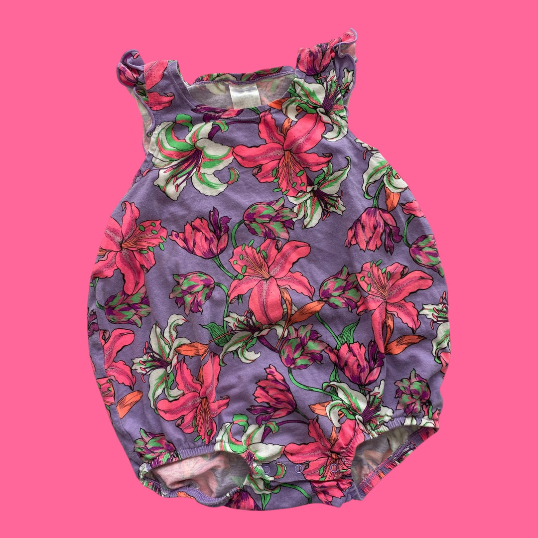 bonds floral romper, 6-12m