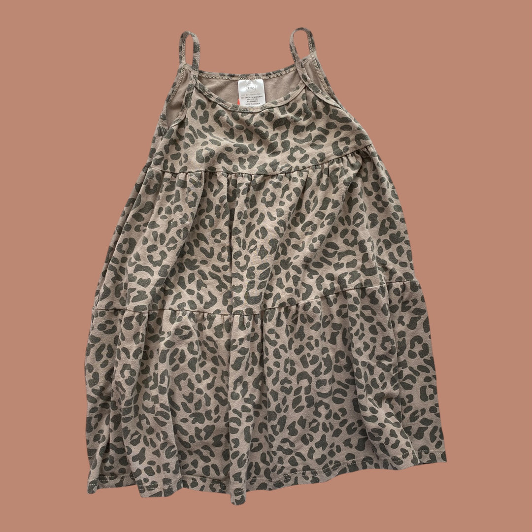 Tiny Button Apparel leopard dress, 4/5Y