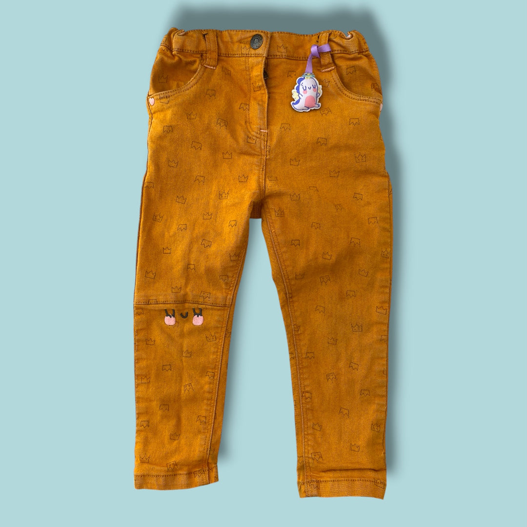 yellow Souris Mini pant, 2-3Y