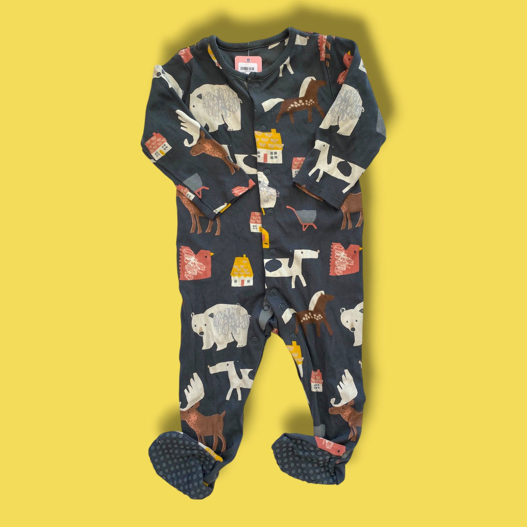 black next animal sleeper, 9-12m