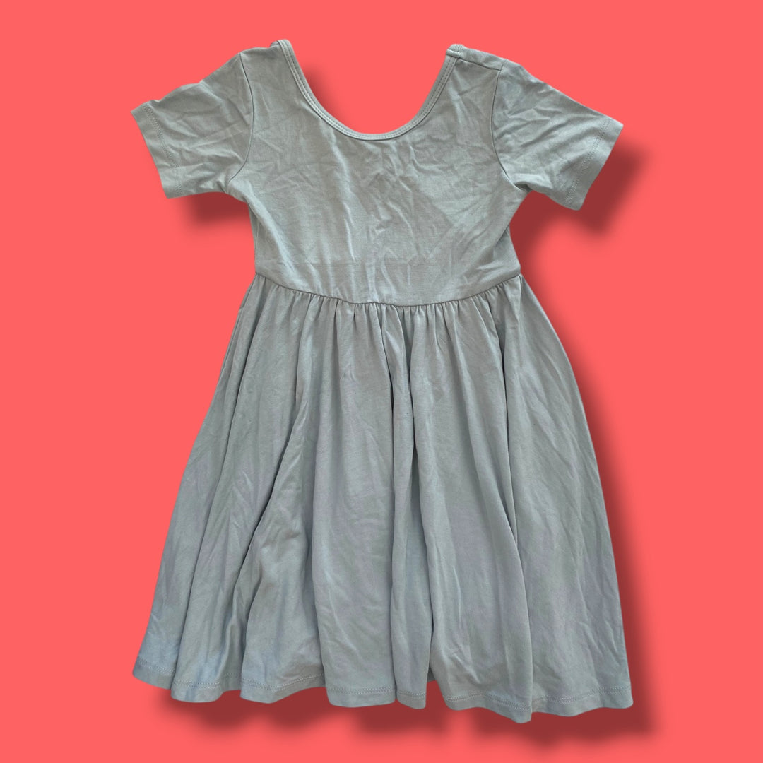 grey kyte twirl dress, 2y