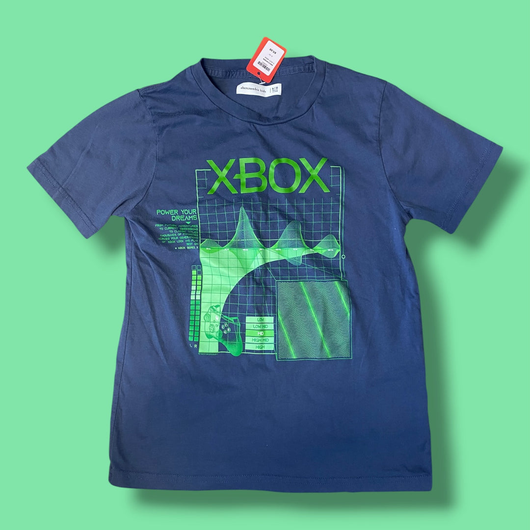 grey abercrombie t-shirt xbox, 9-10Y