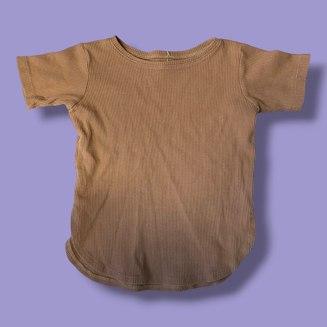 Brown Little Yogi Tshirt, 3-5y