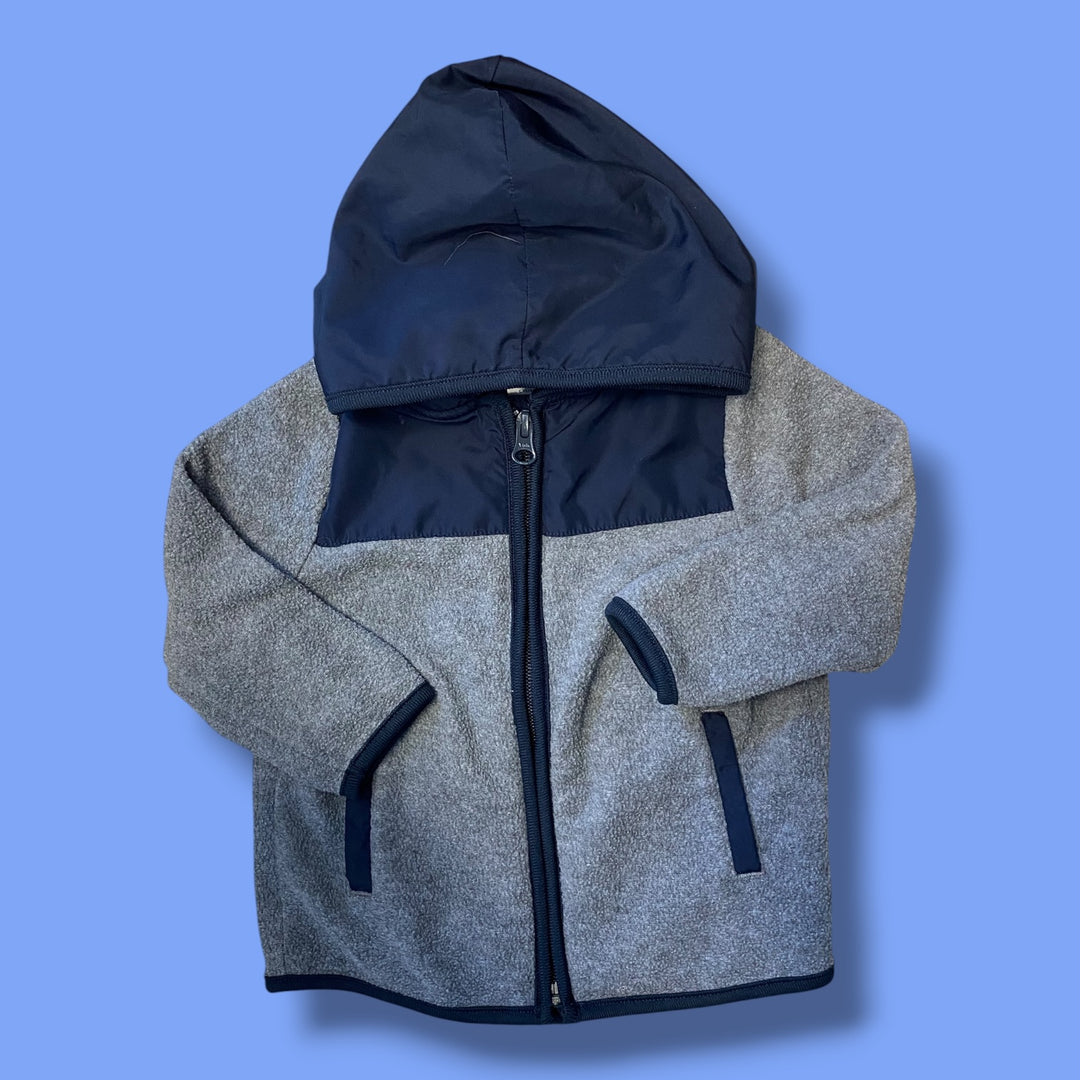 navy Old Navy fleece zip, 12-18m