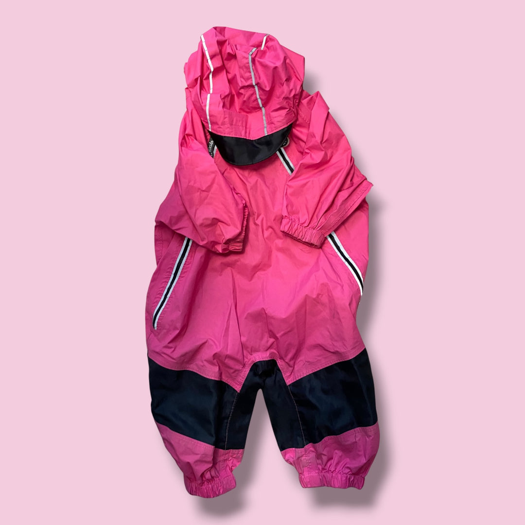 pink calikids rainsuit, 2y