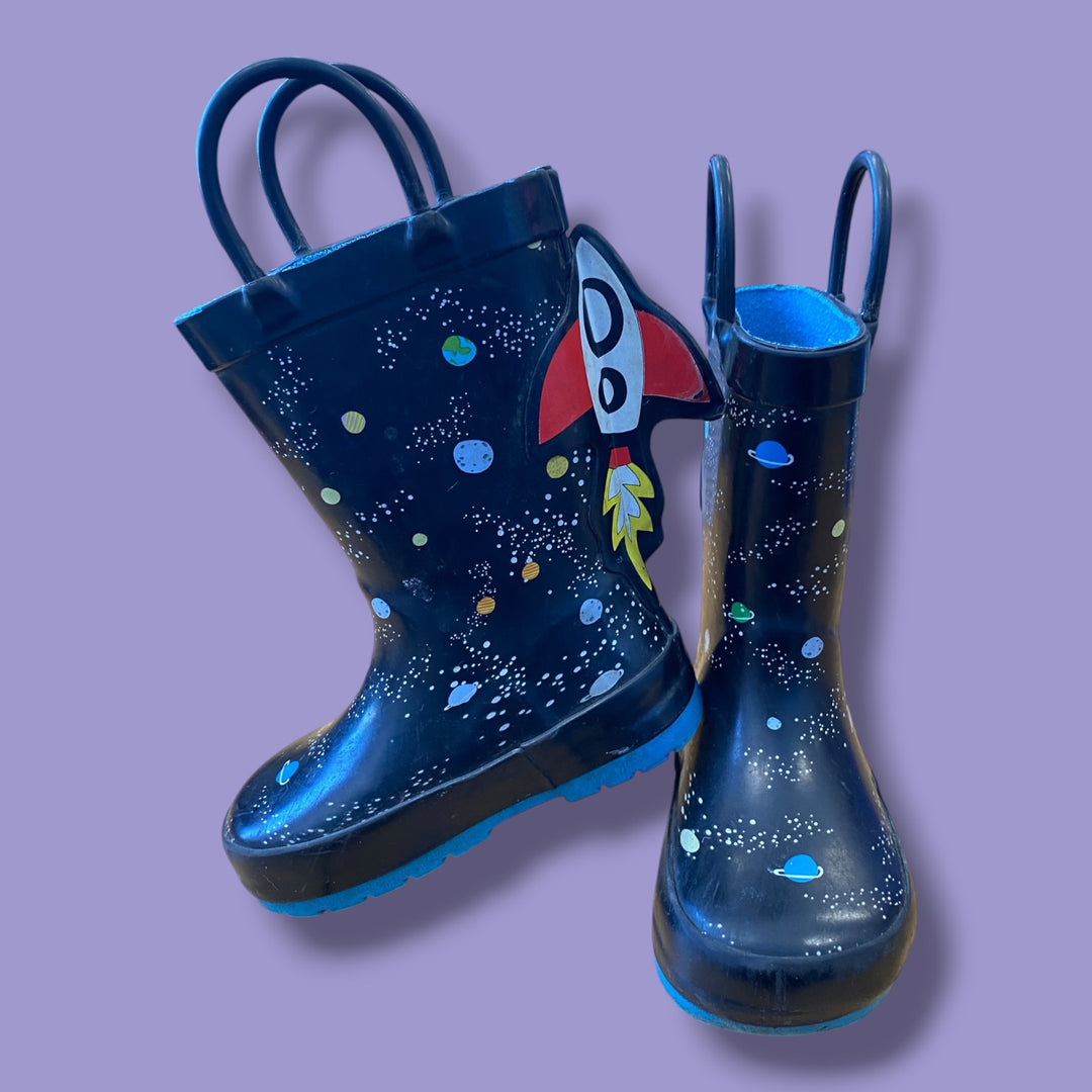 Black george Rain boots, 5.0