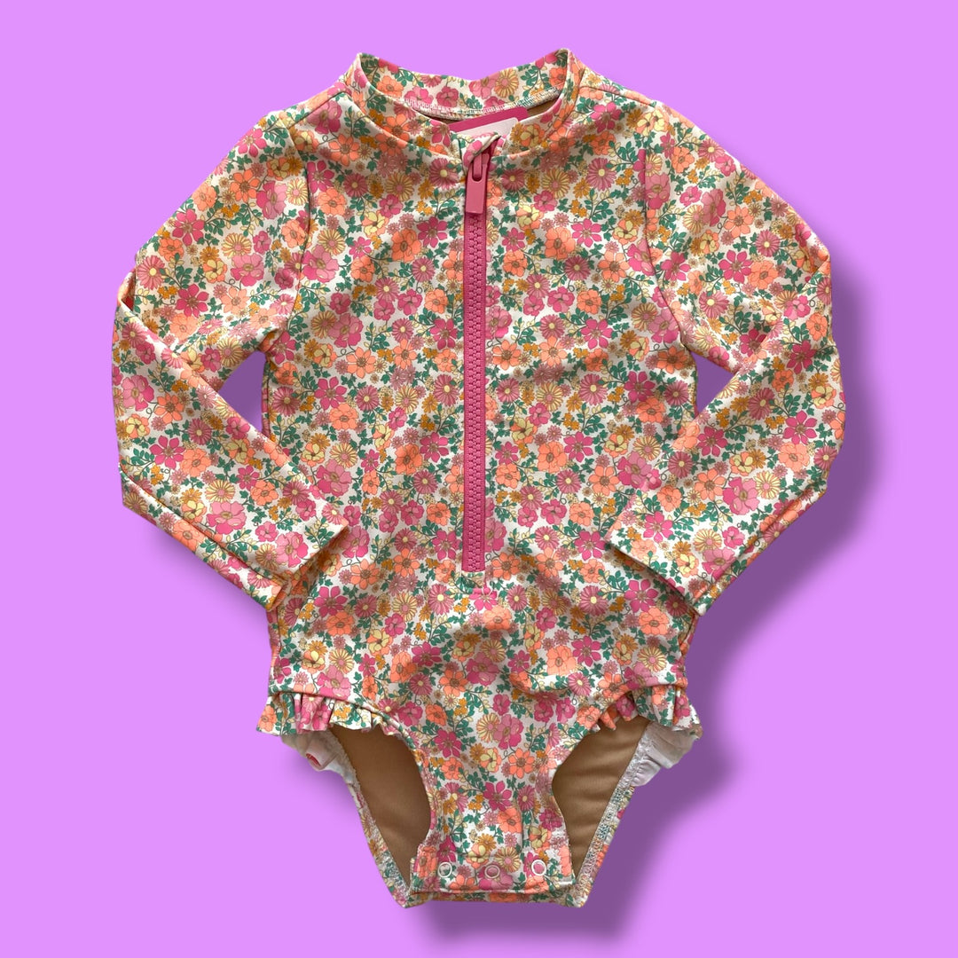 pink old navy swimsuit, 12-18m