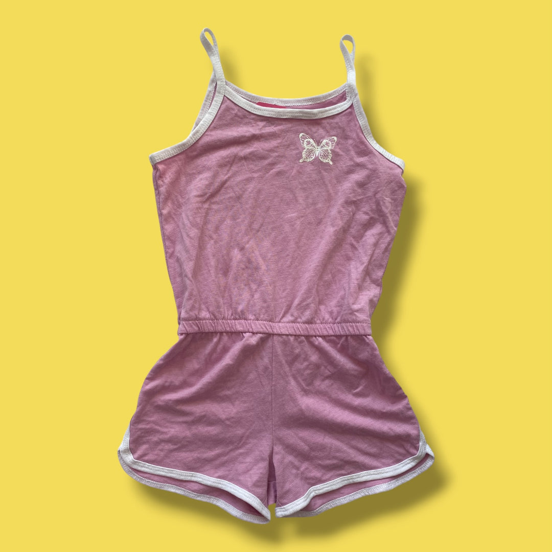 purple George romper, 4/5y