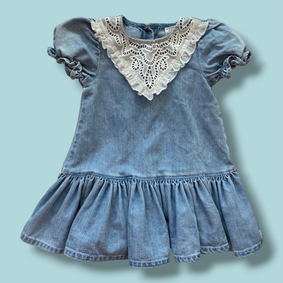 blue h&m denim dress, 12-18m – The Thrifted Mini