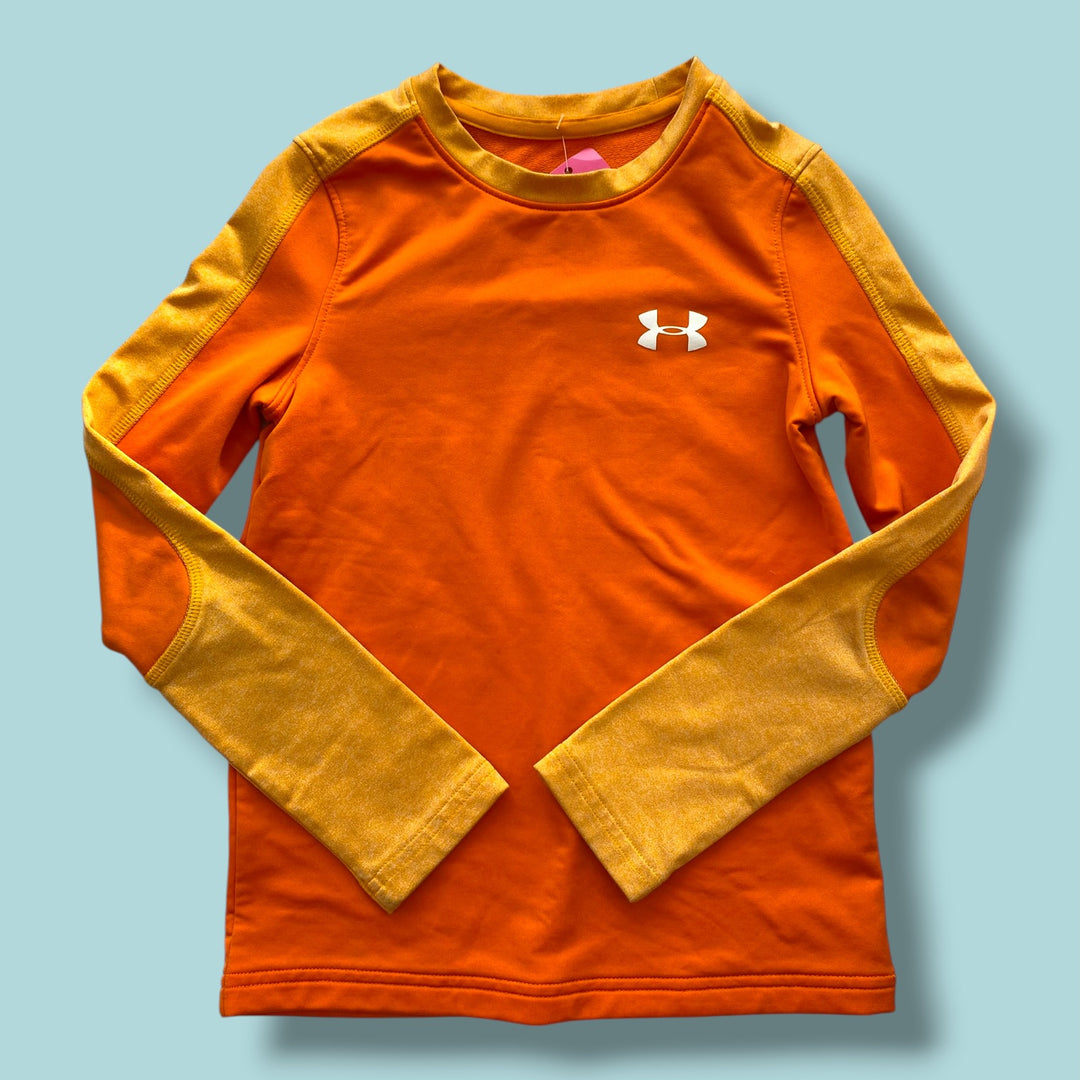 orange under armor long sleeve, 5/6y