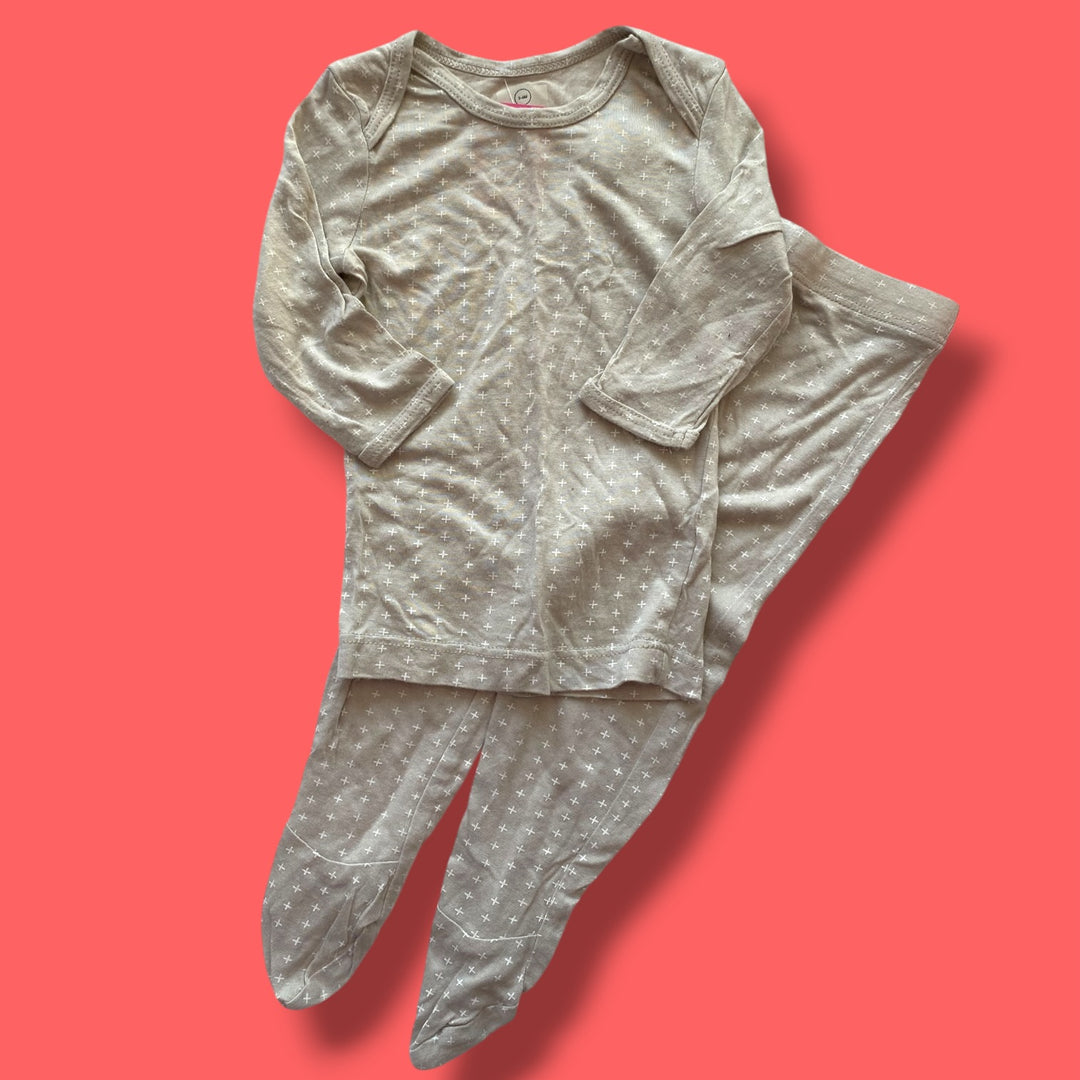 Grey solly baby set, 3-6m