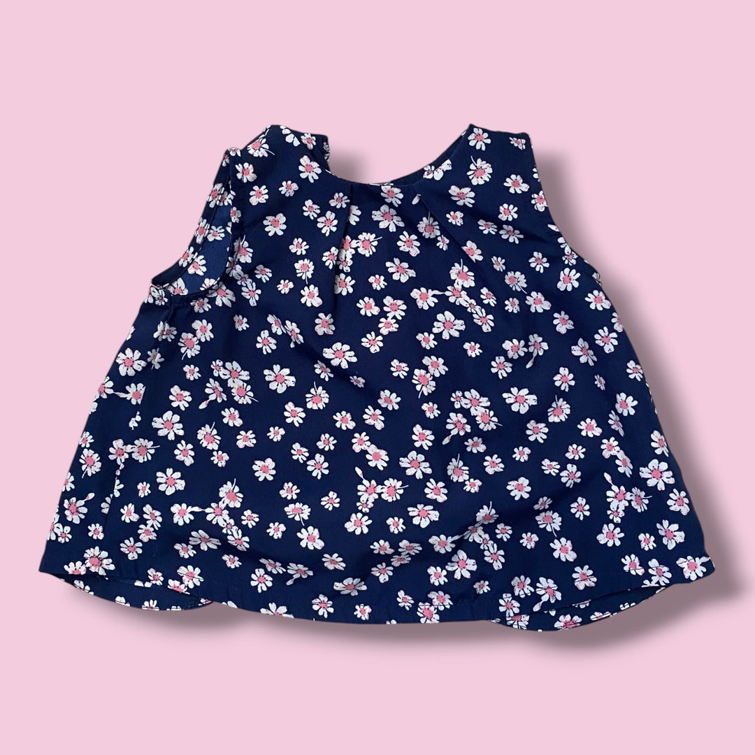 blue  Old Navy floral tank, 12-18m