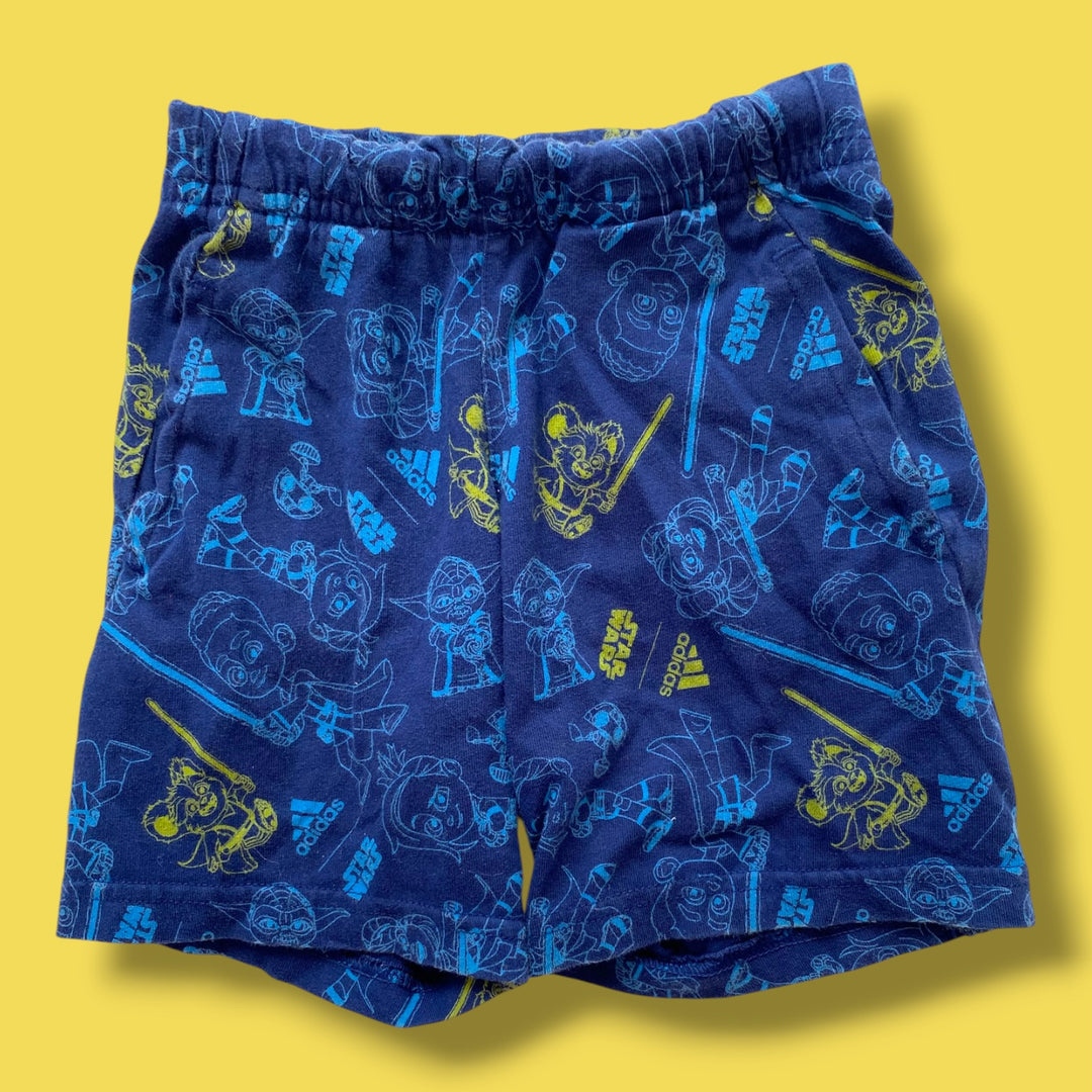 Blue Adidas Star Wars Shorts, 2-3Y