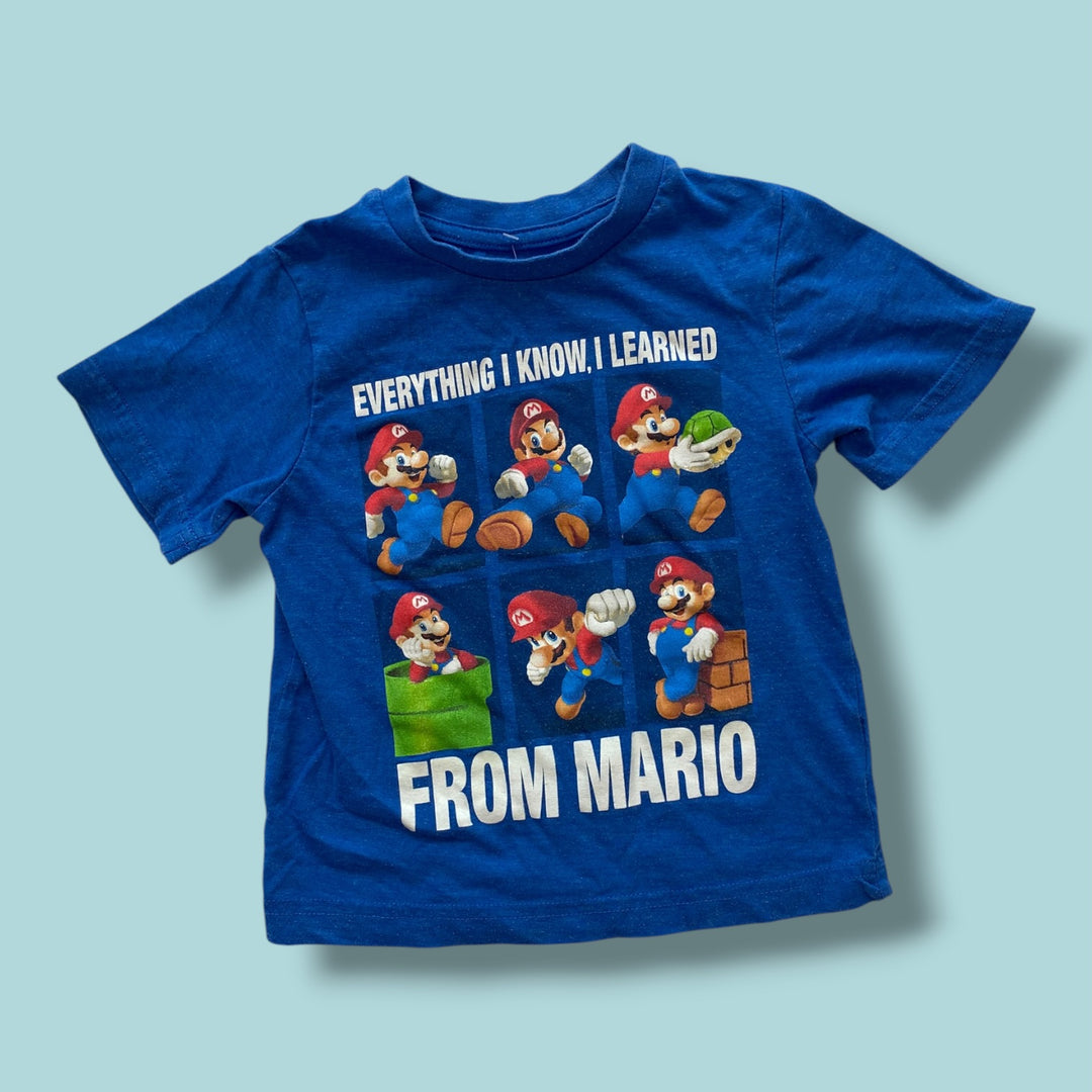 Blue Super Mario Shirt, 4Y