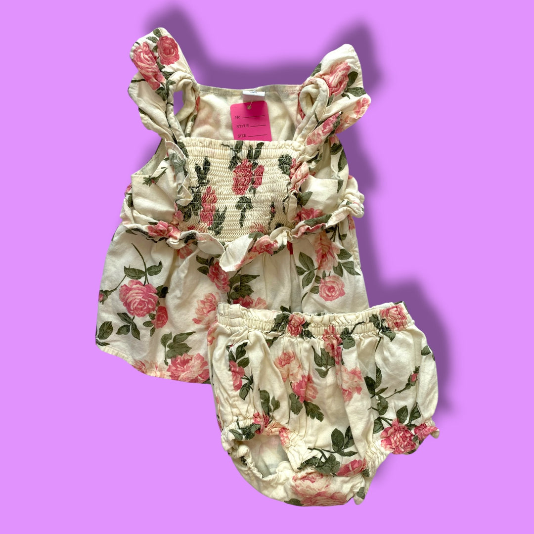 pink old navy 2 piece set, 6-12m