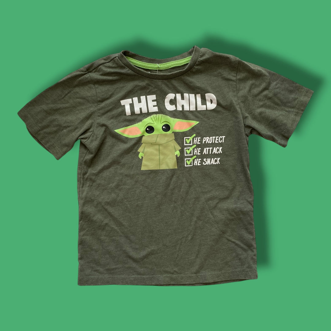 Green Star Wars Yoda Tee, 4Y