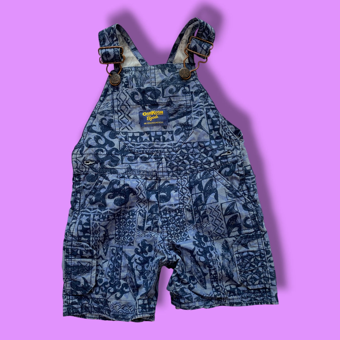 Blue Oshkosh Overalls, 6m