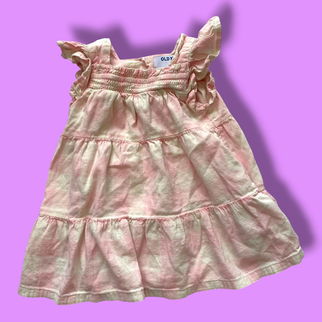 pink old navy dress, 6-12m