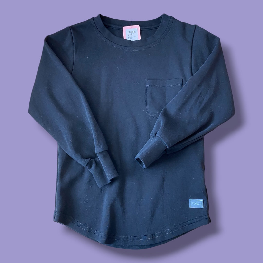 Black Swizz Long Sleeve, 6Y